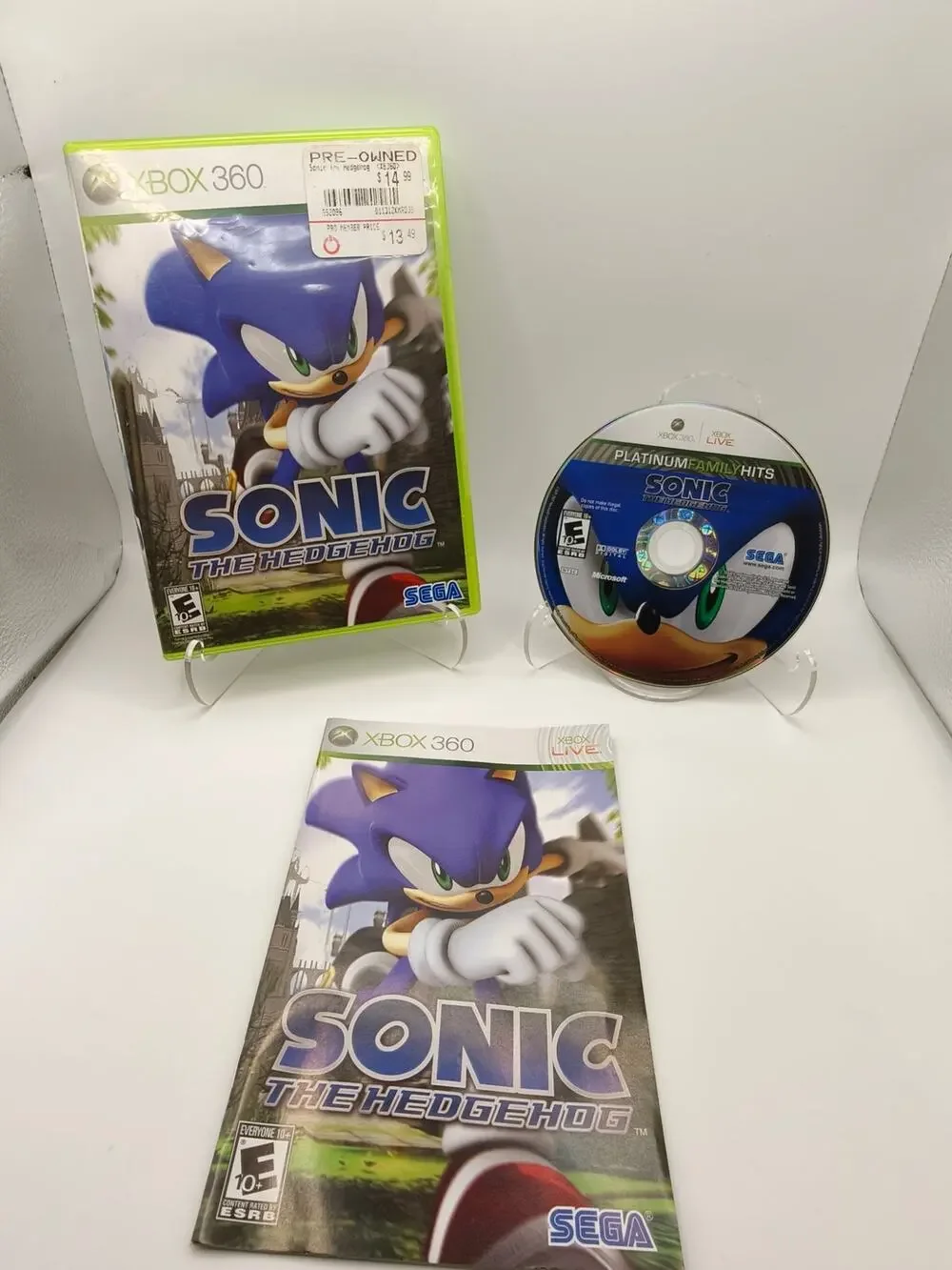 Sonic the Hedgehog Xbox 360 Platinum Hits CIB Tested